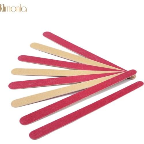 200pcs/lot Red Brown Nail File Sanding Polish Buffer Files Sandpaper Cuticle Remover Manicure Care Tools