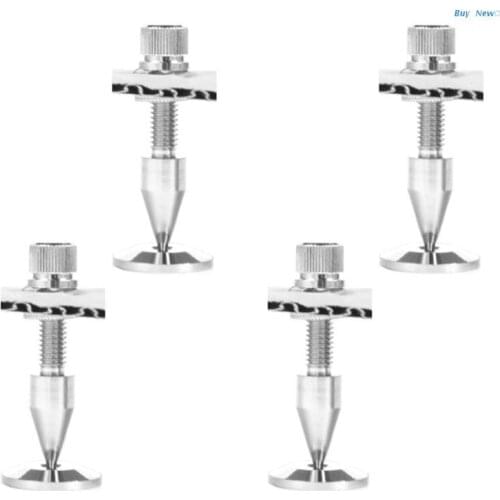 20CE 4 sets Speaker Stand Spikes Isolation Spikes Stand Foot HiFi Speaker Shockproof Cone Base Pads Chrome-plated Spikes Base