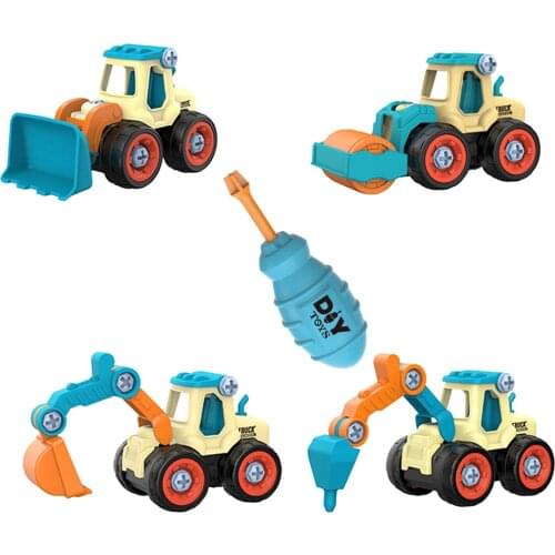 4x Loading Unloading Construction Engineering Truck Education Toys Car Model