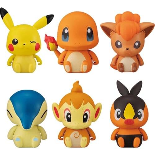 Pokemon Gacha Toys Pikachu Eevee Charmander Cute Action Figure Model Toys