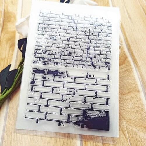 11*16CM Hot selling Brick wall transparent seal clear stamp silicone seal roller stamp DIY scrapbook album / card production
