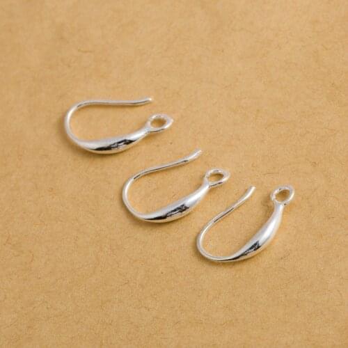 925 sterling silver French ear hook earrings hypoallergenic ear buckle jewelry accessories DIY silver accessories wholesale