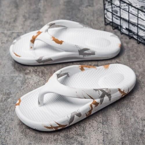 Topvivi men flip flops summer luxury brand slippers for beach Slippers 2021 fashion Women Non-slip Outdoors Bath Slippers white