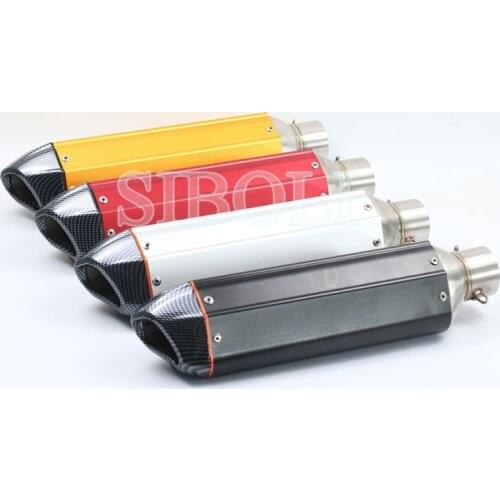 Universal Motorcycle Exhaust Slip-on Muffler Exhaust Motorcycle Scooter GP Exhaust Pipe GY6 Dirt Bike Muffler AK050