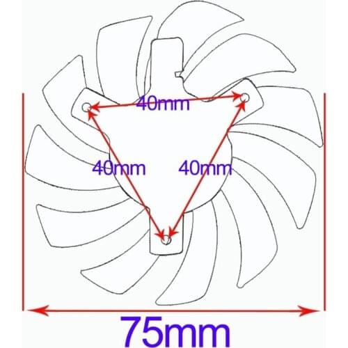 75mm GA81S2U DC 12V 0.35A 4Pin Cooler Fan 40x40x40MM For ZOTAC GTX 970 Graphics Video Card Fans