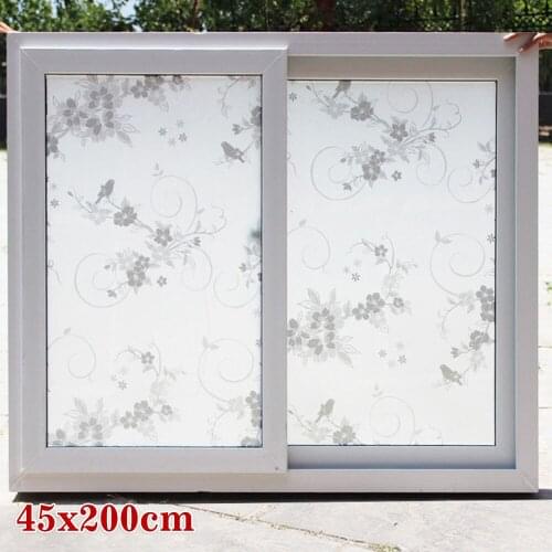 Waterproof Frosted Glass Opaque Window Privacy Film Home Decor Film Bedroom Bathroom Sticker Film45x200cm Home Accessories
