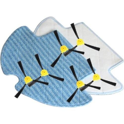 6 pieces/lot Side Brush+2 pcs Mopping Cloth Vacuum Robotic Cleaner Parts for Haier T325 T320 T321 Series