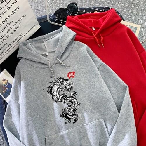 Female Itself Oversize Hoodies Gothic Grunge Dragon Sweatshirt Harajuku Hooded Womens Streetwear Fashion Spring Autumn Coat Lady