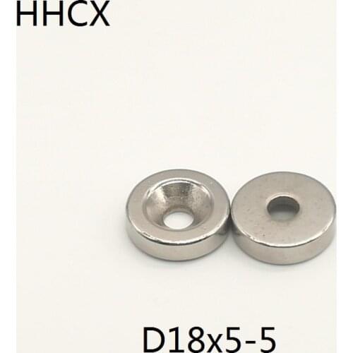 10 20 50 100 PCS/LOT Magnet 18*5 Hole 5 N35 D Countersunk Permanent magnet 18x5 magnetic material for speaker