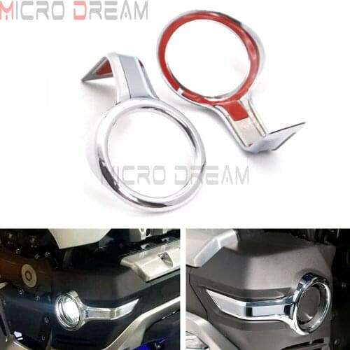 2018-2020 For Goldwing Chrome ABS Plastic 2.56 inch Fog Light Cover Bezel Trim Rings for Honda Gold Wing GL1800 1800 Tour F6B