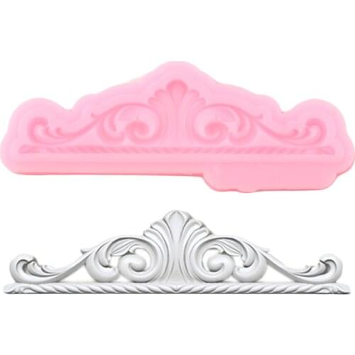 3D Craft Baroque Scroll Relief Silicone Mold DIY Cupcake Baking Fondant Cake Decorating Tools Candy Chocolate Gumpaste Moulds