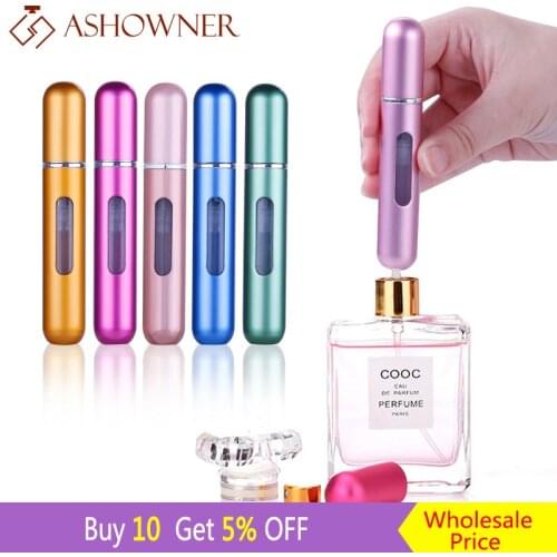 8ml Mini Perfume Spray Refillable Bottle Aluminum Spray Atomizer Portable Travel Cosmetic Container Perfume Bottle spray bottle