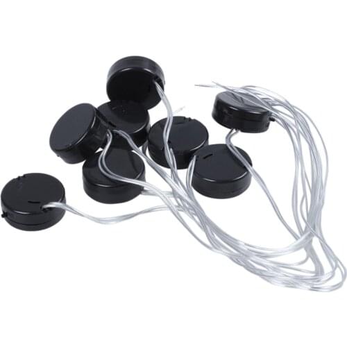8Pcs Black Wire Lead 2x3V CR2032 Coin Cell Button Battery Holder Case