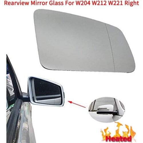 Car Door Side Heated Wing Antifog Heated Rearview Mirror Glass for Mercedes-Benz S/C/E-Class W212 W204 W211(Right )