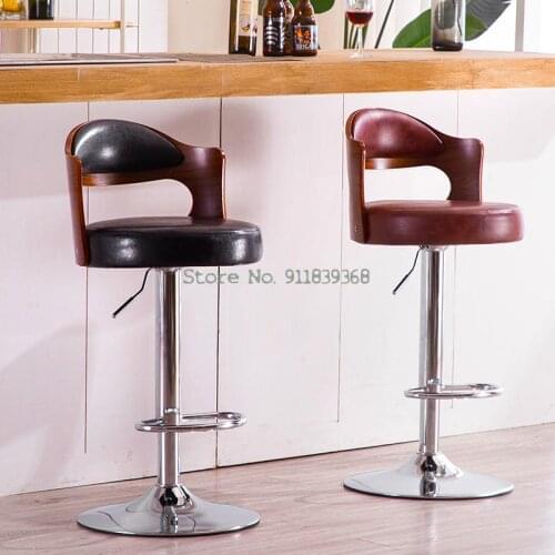 Bar Chair Lift Chair High Stool Light Luxury Bar High Stool Cashier Bar Chair Modern Simple Front Desk Bar Stool