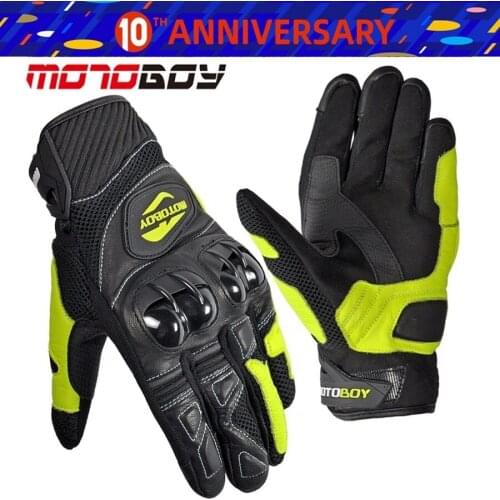 Free shipping 1pair MOTOBOY Summer New Racing Gloves Motorbike Motocross Breathable Touch Screen Leather Bike Motorcycle Gloves