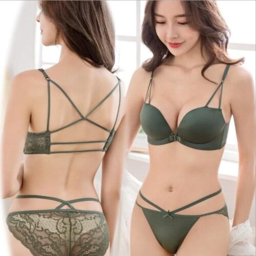 Front Closure Push Up Beauty Back Small Breast Brassiere Seamless Without-rim Gather Adjustable Girls Bra Section Received