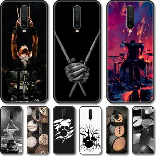 Drums rock Phone Case For XiaoMi Redmi Note 10S 9S 8 7 6 T Pro Black Cover Silicone Back TPU