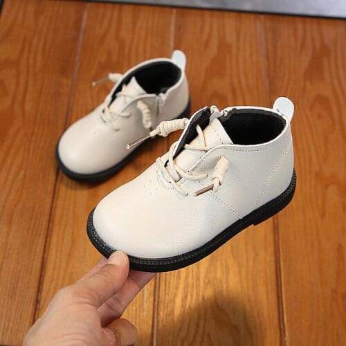 Kids Shoes Soft Lace Up Leather Shoes Girls Children Shoes Boys Sneakers Spring Autumn 2020 Short Fashion Children Casual Shoe