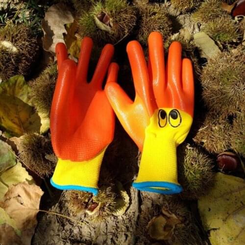 Kids Children Protective Gloves Durable Waterproof Garden Gloves Anti Bite Cut