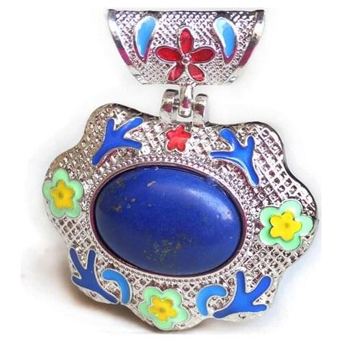 Druzy fashion jewelry fineness novetly decorate exquisite necklace Lapis Lazuli Vintage beautiful locket chain Free Shipping