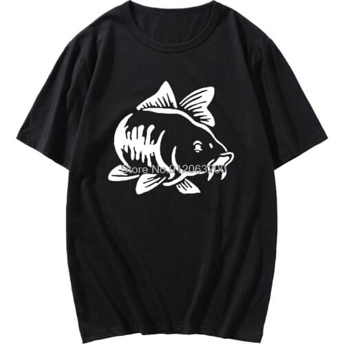 Harajuku Carp Fish Short Sleeve Tshirt Men/women Oversized Loose Street T-shirt Male Hipster T Shirt Fishings Ruined My Life