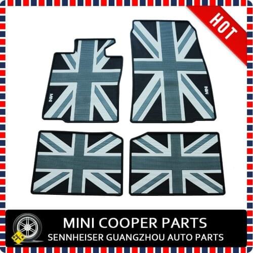 Brand New Rubber Material Big Union Jack Style Foot Mat For Mini Cooper Countryman S R60 (4 Pcs/Set)