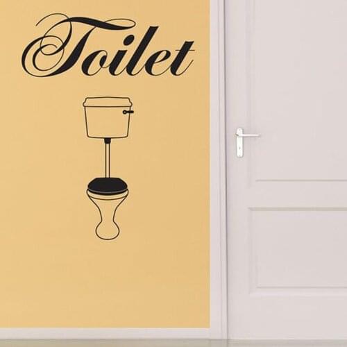 KUCADA Toilet WC Bathroom Sticker Waterproof Sticker Door Glass Stickers DIY Vinyl Art Wall Sticker WP1838