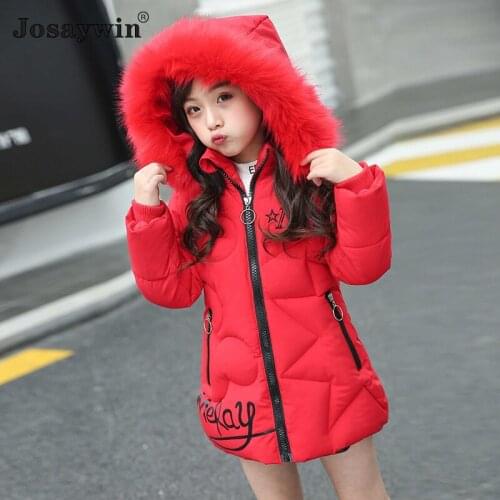 Winter Jacket Kids Girls Hooded Parkas Teenager Warm Coat For Girls Jacket Children Clothes Jacket For Girls Coats Outerwear