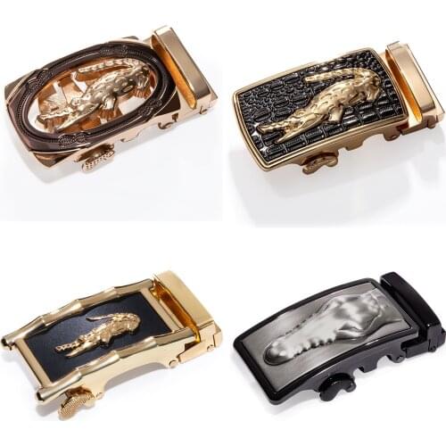Men Automatic Belt Buckle Luxury Crocodile Automatic Buckles For 3.5cm Mens Automatic Belt Men Plaque Belt Buckles DiBanGu