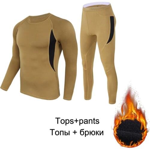Men fleece thick Thermal Underwear Set For Male Cotton Winter Long Johns Warm Suit Inner Wear Clothing thermo Plus Size 3XL