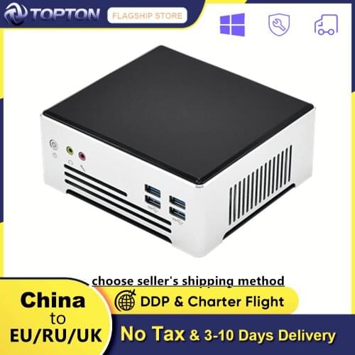 Topton 11th Gen Intel Mini PC Core i7 1165G7 i9 10880H 2*Lans 2*DDR4 64GB 2*M.2 NVMe SSD Desktop Computer Nuc Windows 10 Linux