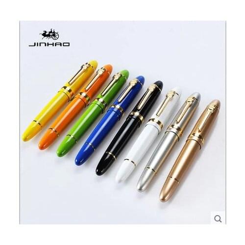 Newest jinhao brand stationery roller ball pen the ball-point pen silver clip screw cap 0.7mm point office supply pens #159