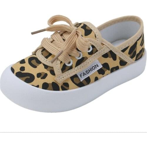 2021 New Summer Canvas Classic Fashion Breathable Non-slip Sneakers Boys Girls Print Leopard All-match CasuaI Walking Shoes