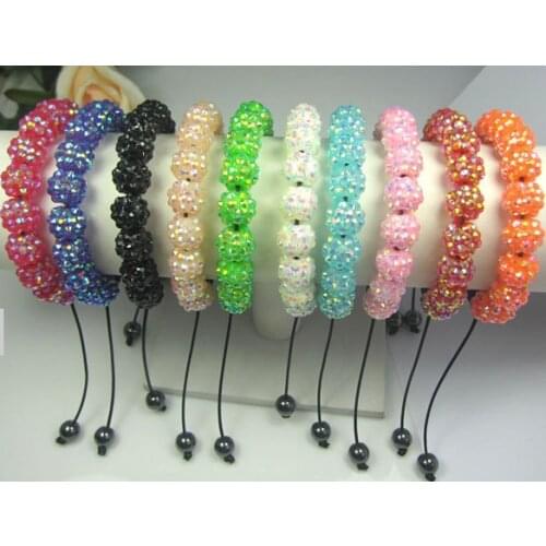 New OIJKNM hot micro pave CZ Disco RESIN Bracelet fasion Giftjewelry Discount crystal utrt34