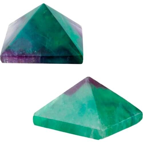 TUMBEELLUWA Natural Fluorite Crystal Rose Quartz Rock Quartz Pyramid Gem Stone Specimen Figurine Decor