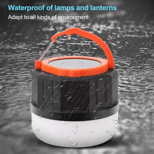 Solar Powered Hangable Camping Lamp 2 Gears White Light + 1 Flash Solar Camping Light Portable Handle Camping Lamp