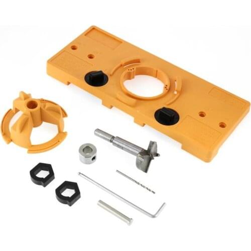 35mm Hinge Hole Saw Jig Drill Guide Locator Door Hole Opener Forstner Bit Positioner Tool DIY Woodworking Puncher Hole Cutter