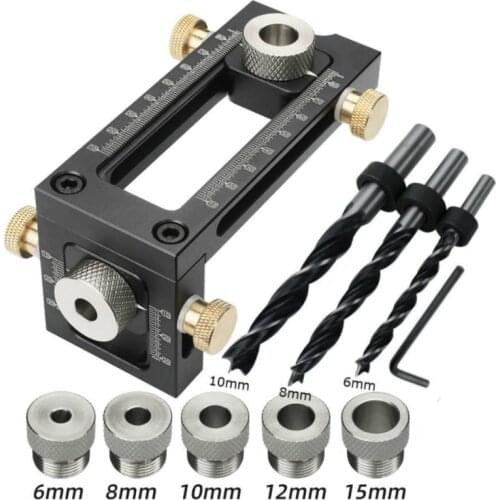 2 In 1 Drill Punch Positioner Locator Jig Oblique Flat Head Puncher Bed Cabinet Screw Woodworking Tools