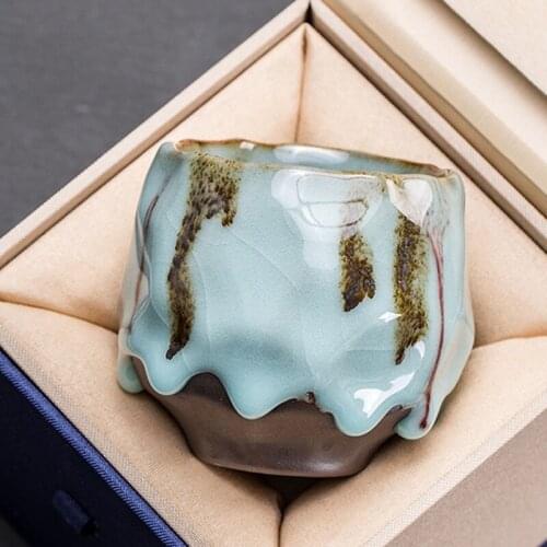 Handmade Kiln Changed To Large Tianmu Jianzhan Chai Kiln Tea Cup Female Ru Kiln Master Cup Male High-end Master Cup Single Cup