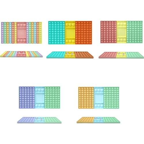 Silicone Chessboard Shape Push Bubble Art Decor Autism Puzzle Relaxing Reliver Anti-Stress Fidget Toy Adult Kids Game Gift 1pc