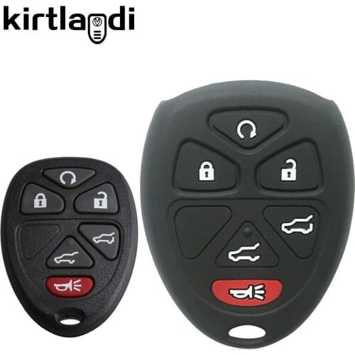 Silicone Key Cover Keychain for GMC Yukon Savana for Cadillac Escalade for Chevrolet Uburban Tahoe Remote Key Case Holder Shell