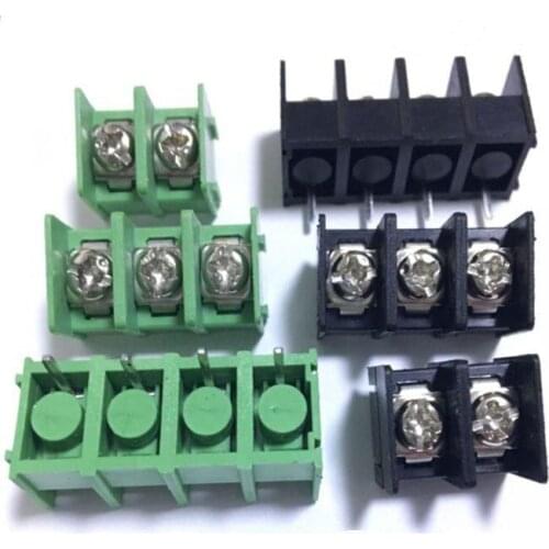 50PCS/lot KF8500 8.5MM 2P 3P 4P Green Black Fence Type Connection Terminal PCB Terminal