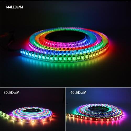 LED Strips WS2812B ws2812 IC RGB individually addressable 5050 led strip light Waterproof diode flexible neon led tape lamp DC5V