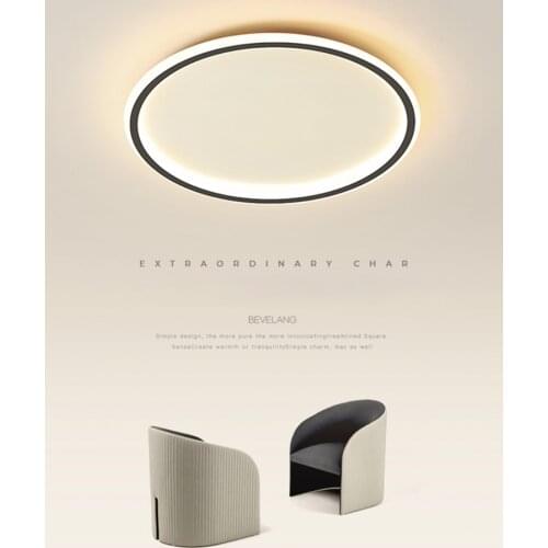 Thin Ceiling Lamp Modern Panel LED Light Living Room Bedroom Bathroom Kitchen Corridor Home Black Gold Round Surface Mount