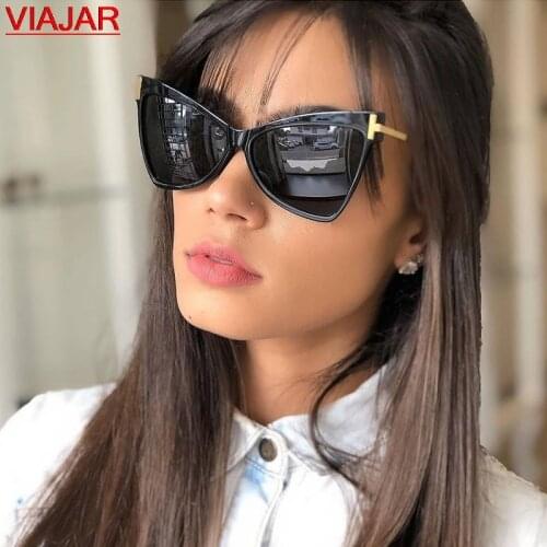 Trending Fashion Cat Eye Sunglasses Women Vintage Triangle T Brand Designer Womens Men Shades Sun Glasses 2021 UV400 Eyewear