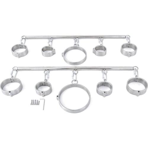 Adult Games BDSM Bondage Suspension Stanless Steel Handcuffs Ankle Cuffs Sex Toys For Couples Restraints Torture Slave Fetish