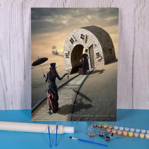 Woman Girl Painting By Numbers Kit Oil Paints 50*70 Canvas Painting Loft Wall Picture For Kids Wall Art Handiwork