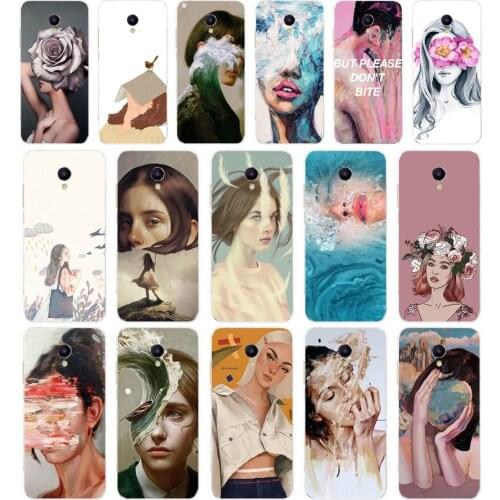 85AA Art Girl gift Soft Silicone Tpu Cover phone Case for Meizu M5 M5C M5S M6 M6T M6C M6 Note Case