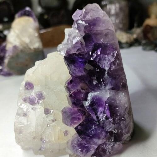 Hot Natural Uruguayan Amethyst cluster Dark Purple Quartz Crystals And Stones Geode for home decoration